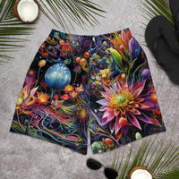 Space Floral - Men's Recycled Athletic Shorts