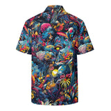 Dark Floral - Unisex button shirt