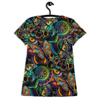 Butterfly Gears - All-Over Print Women's Athletic T-shirt