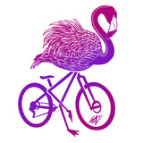 Flamingo bike- Women's Flowy Racerback Tank